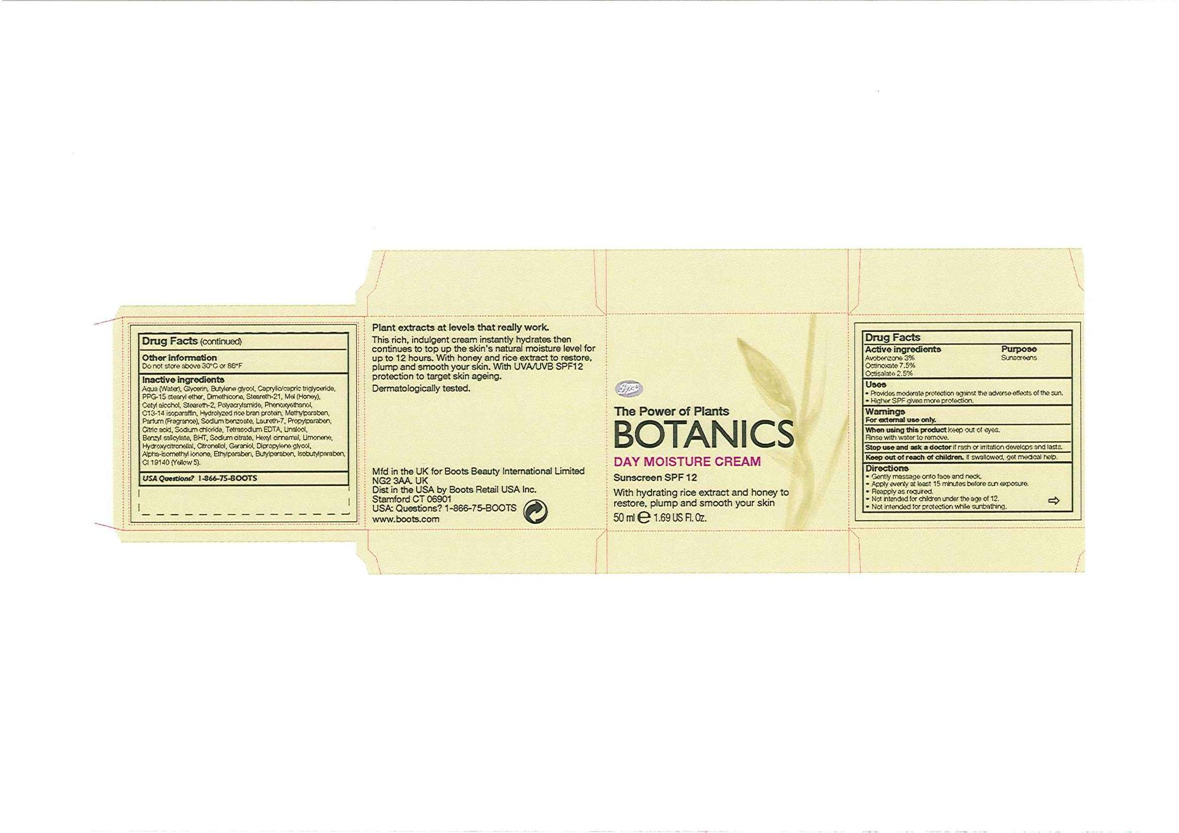 Botanics Day Moisture Sunscreen SPF 12